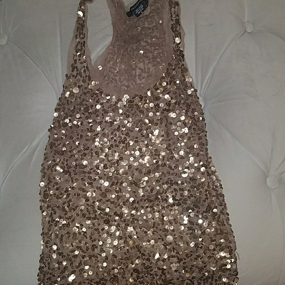Sequined tank top